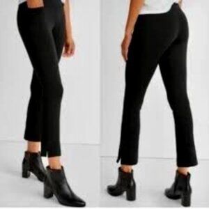 American Giant No-BS Pants Ponte Kick Flare Stretch Pull On Black Size 8 #136653